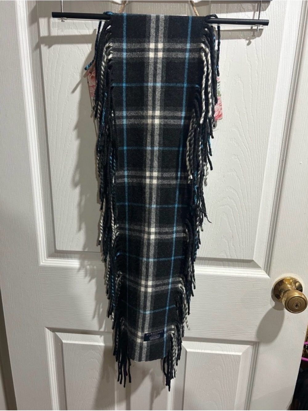 Burberry Happy Double Fringe Cashmere Scarf
